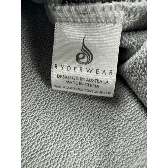 RYDERWEAR Mens Gray Crewneck Sweatshirt Raglan Sleeve Logo Size M - Picture 5 of 15